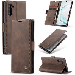 Caseme 013 Housse Samsung Galaxy Note 10 Etui Porte-Monnaie - Marron