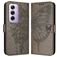 Mobigear Butterfly Housse OPPO Reno 12 Pro Etui Porte-Monnaie - Gris