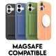 CARE by PanzerGlass Fashionable Coque iPhone 16 MagSafe Coque arrière en Silicone - Bleu