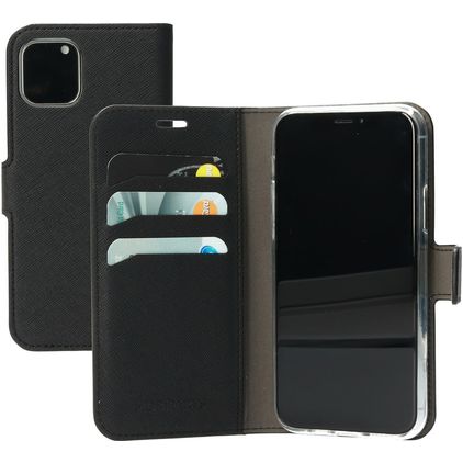 Mobiparts Saffiano Wallet iPhone 11 Pro Étui Portefeuille - Noir