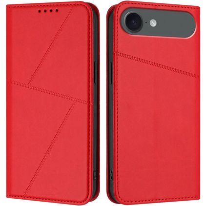 Mobigear Frosted Flip Housse iPhone Air Etui Porte-Monnaie - Rouge