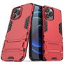 Mobigear Armor Stand Coque iPhone 13 Pro Max Coque arrière Rigide Anti-Chocs avec Support Amovible - Rouge