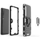Mobigear Armor Ring Coque Xiaomi Mi 10 Coque arrière Rigide Anti-Chocs avec Anneau-Support - Rouge