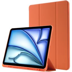 Mobigear Tri-Fold Gel Coque iPad Air 11 Pouces (2026) Etui en TPU,Similicuir + Porte-crayon - Orange
