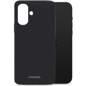 Mobilize Rubber Gelly Coque iPhone 16 Plus Coque arrière en TPU Souple - Noir