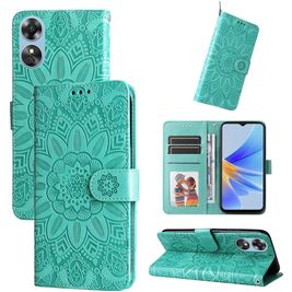 Mobigear Sunflower Housse OPPO A17 Etui Porte-Monnaie - Vert