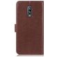 Mobigear Clover Housse OnePlus 6T Etui Porte-Monnaie - Marron