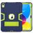 Mobigear ShieldStand Coque iPad 11 (2025) Coque arrière en Plastique rigide,Silicone + Support Amovible - Vert / Bleu Marin