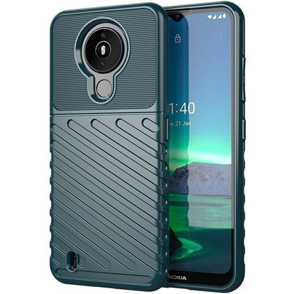 Mobigear Groove Coque Nokia 1.4 Coque arrière en TPU Souple - Vert