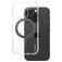 CARE by PanzerGlass Kickstand iPhone 16 Pro MagSafe Plastique rigide Coque arrière avec béquille - Transparent / Noir
