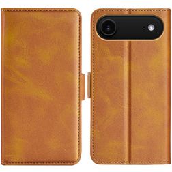 Mobigear Slim Magnet iPhone Air Étui Portefeuille - Cognac
