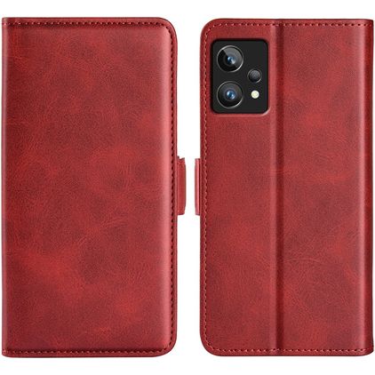Mobigear Slim Magnet Housse Realme 9 Pro Plus Etui Porte-Monnaie - Rouge