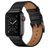 Mobigear Firenze Bracelet Cuir Apple Watch Fermeture boucle ardillon - 49/46/45/44 mm - Noir