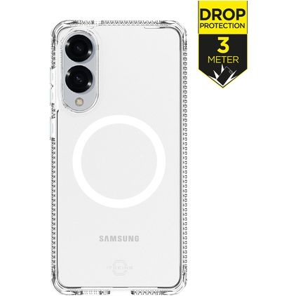ITSKINS Level 2 HybridMagClear R Coque Transparente Samsung Galaxy S25 Edge MagSafe Coque arrière Rigide Anti-Chocs - Transparent