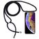 Mobigear Lanyard iPhone XS Coque avec cordon en TPU Souple - Transparent / Noir