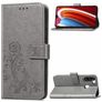 Mobigear Clover Housse Samsung Galaxy A21 Etui Porte-Monnaie - Gris