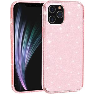 Mobigear Glitter iPhone 12 Pro Max Plastique rigide Coque arrière - Rose