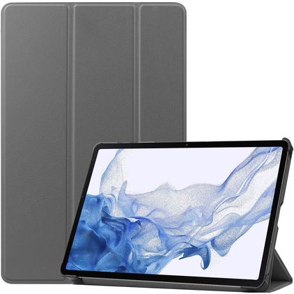 Mobigear Tri-Fold Coque Samsung Galaxy Tab S9 Etui - Gris