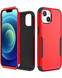Mobigear Ultra Tough Coque iPhone 15 Coque arrière Rigide Anti-Chocs - Rouge