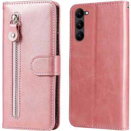 Mobigear Zipper Housse Samsung Galaxy S23 Etui Porte-Monnaie - Rose doré