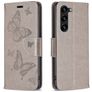 Mobigear Butterfly Housse Samsung Galaxy S24 Plus Etui Porte-Monnaie - Gris