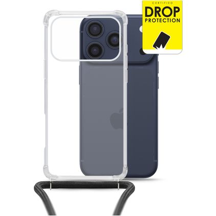 My Style Loop Transparente iPhone 18 Pro Coque avec cordon en TPU Souple - Transparent