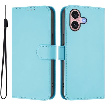 Mobigear Urban Wallet Housse iPhone 16 Etui Porte-Monnaie - Bleu
