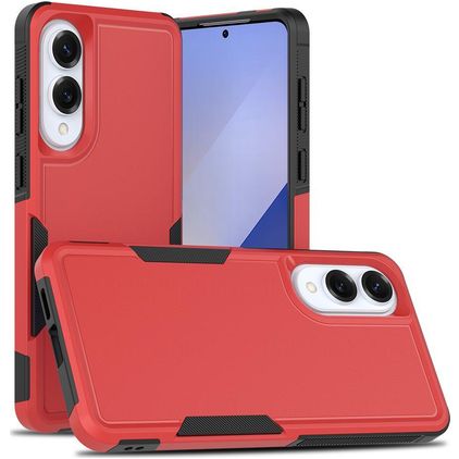 Mobigear Heavy Armor Coque Samsung Galaxy S25 Edge Coque arrière Rigide Anti-Chocs - Rouge