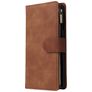 Mobigear Zipper OnePlus 8 Pro Étui Portefeuille - Marron