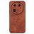 Mobigear Fabric Coque OPPO Find X6 Coque arrière Rigide - Marron