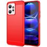 Mobigear Brushed Coque Xiaomi Redmi Note 12 Coque arrière en TPU Souple - Rouge