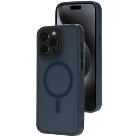 Mobiparts Hardcover Coque iPhone 15 Pro Max MagSafe Coque arrière Rigide - Satin Blue