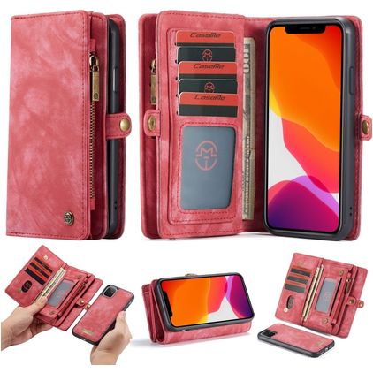 Caseme 008 Housse iPhone 11 Etui avec Coque Détachable Porte-Monnaie - Rouge