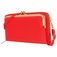 Antonio Fonzo Crossbody Clutch Snap Sac téléphone - Large - Rouge