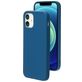 Mobiparts Coque iPhone 12 Mini Coque arrière en Silicone - Blueberry Blue