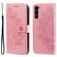 Mobigear Flowers Housse Samsung Galaxy S23 Etui Porte-Monnaie - Magenta