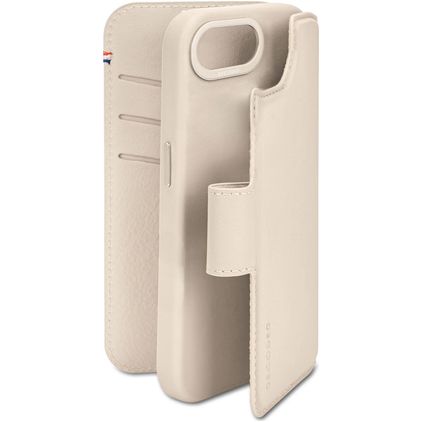 Decoded Detachable Wallet Housse iPhone 17e MagSafe Etui avec Coque Détachable en Cuir Véritable Porte-Monnaie - Clay