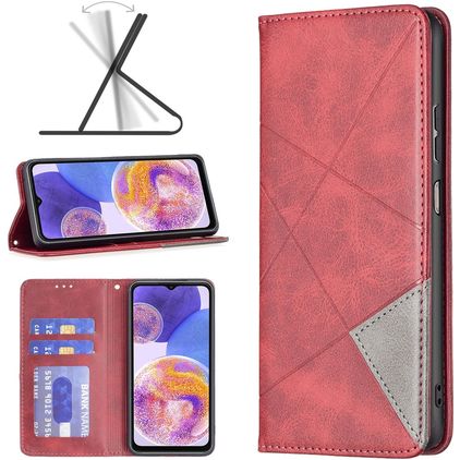 Mobigear Rhombus Slim Housse Samsung Galaxy A23 Etui - Rouge