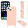 Mobigear Lanyard iPhone 14 Coque avec cordon en Silicone - Rose