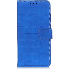 Mobigear Croco Housse Huawei P40 Etui Porte-Monnaie - Bleu