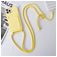 Mobigear Lanyard Card iPhone 15 Pro Max Coque avec cordon en Silicone et Porte-Cartes - Jaune