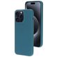 Mobiparts Coque iPhone 15 Pro Max Coque arrière en Silicone - Blueberry Blue