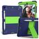Mobigear ShieldStand Coque iPad 9 (2021) Coque arrière en Plastique rigide,Silicone + Porte-crayon + Support Amovible - Bleu / Vert
