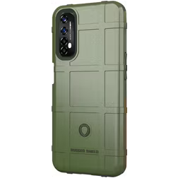 Mobigear Rugged Shield Coque Realme 7 Coque arrière en TPU Souple Anti-Chocs - Vert