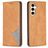Mobigear Rhombus Slim Housse Samsung Galaxy S24 FE Etui - Cognac