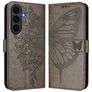 Mobigear Butterfly Housse Samsung Galaxy S26 FE Etui Porte-Monnaie - Gris