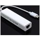 Mobigear - Hub USB-C vers Ethernet / USB-A - Blanc