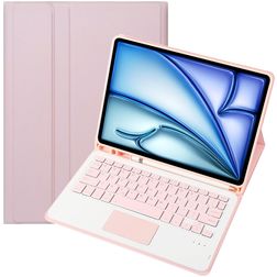Mobigear Keys Coque iPad Air 11 Pouces (2024) Etui Clavier Bluetooth QWERTY + Porte-crayon - Rose