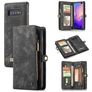 Caseme 008 Housse Samsung Galaxy S10 Plus Etui avec Coque Détachable Porte-Monnaie - Noir