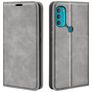 Mobigear Retro Slim Housse Motorola Moto G71 5G Etui Porte-Monnaie - Gris